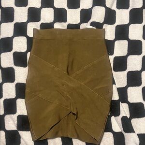 Hot Miami Styles Brown Pencil Skirt